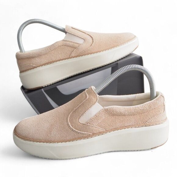 Cole Haan GrandPro TopSpin Suede Slip-on Sneakers W26853 Beige Women's 6.5B - Picture 1 of 11